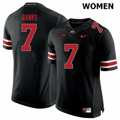 Women's Ohio State Buckeyes #7 Sevyn Banks Blackout Nike NCAA College Football Jersey Spring RUU5644DC